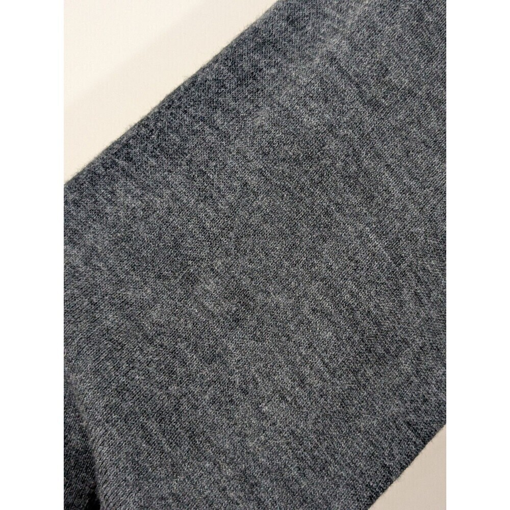 Lord & Taylor Extra Fine Merino Wool Sweater Ruffle Hem Slate Gray Romantic XS - Picture 3 of 9